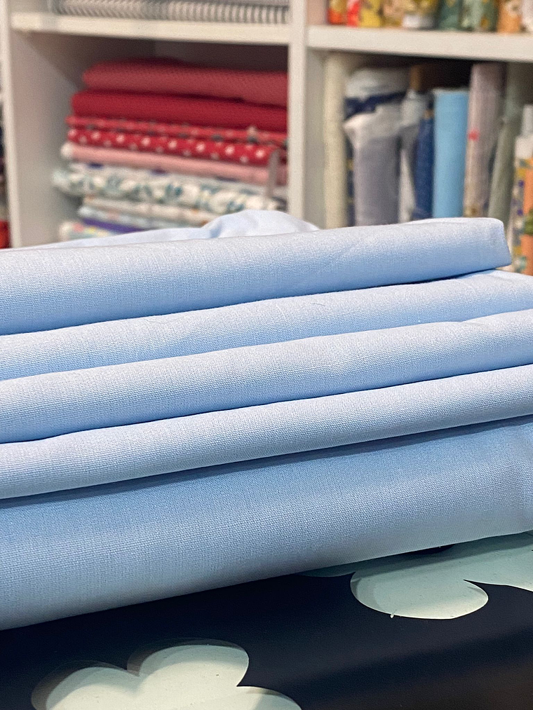 Tecido Liso Azul Bebê 1