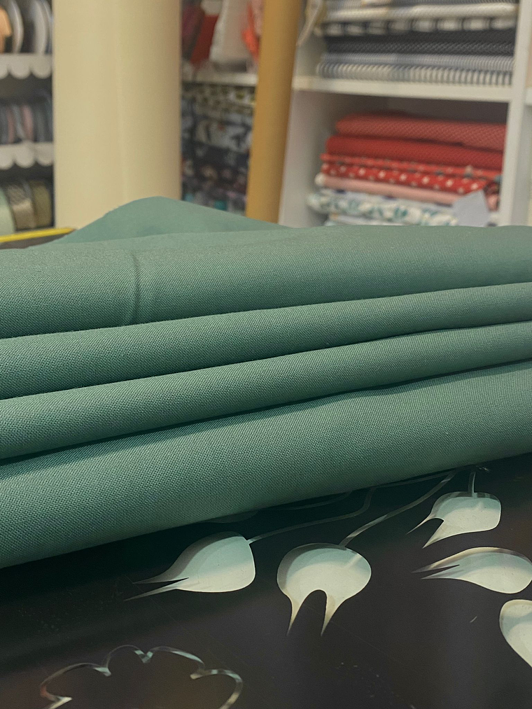 Tecido Liso Verde Seco  1