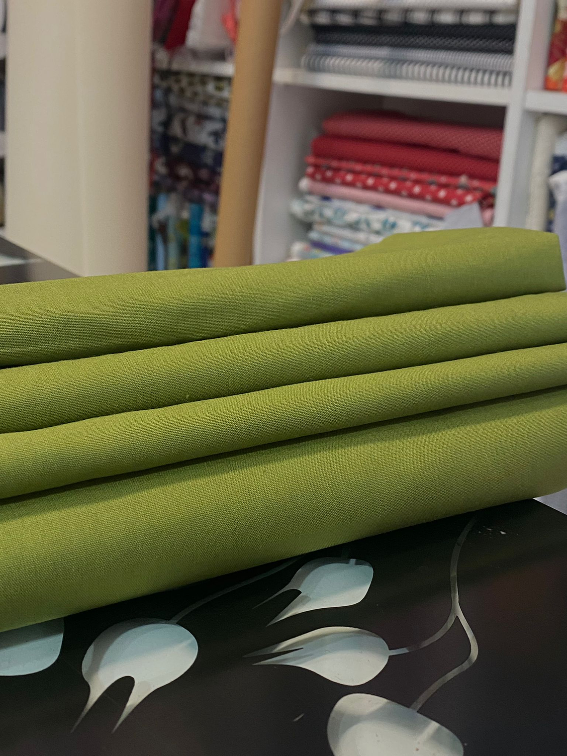 Tecido Liso Verde Oliva  1