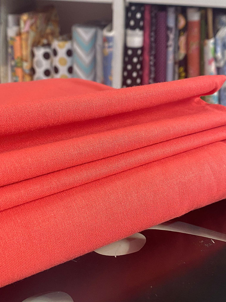 Tecido Liso Rosa Morango 1