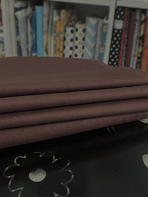 Tecido Liso Castanho Escuro 