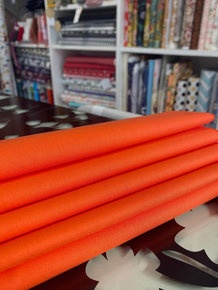 Tecido Liso Laranja Cobalto 1