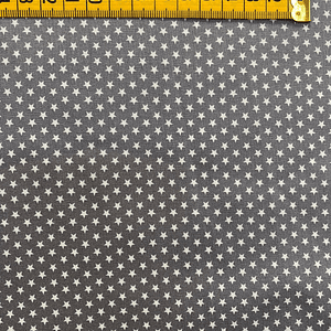 Tecido Cinzento Escuro Com Estrelinhas 