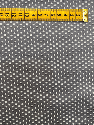 Tecido Cinzento Escuro Com Estrelinhas 