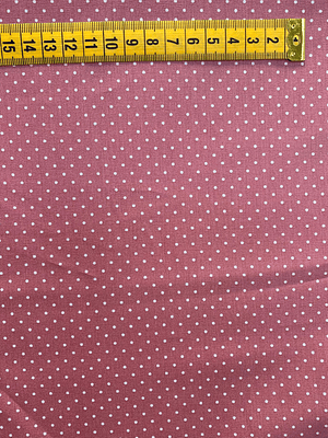 Tecido Rosa Velho Escuro Com Pintinhas