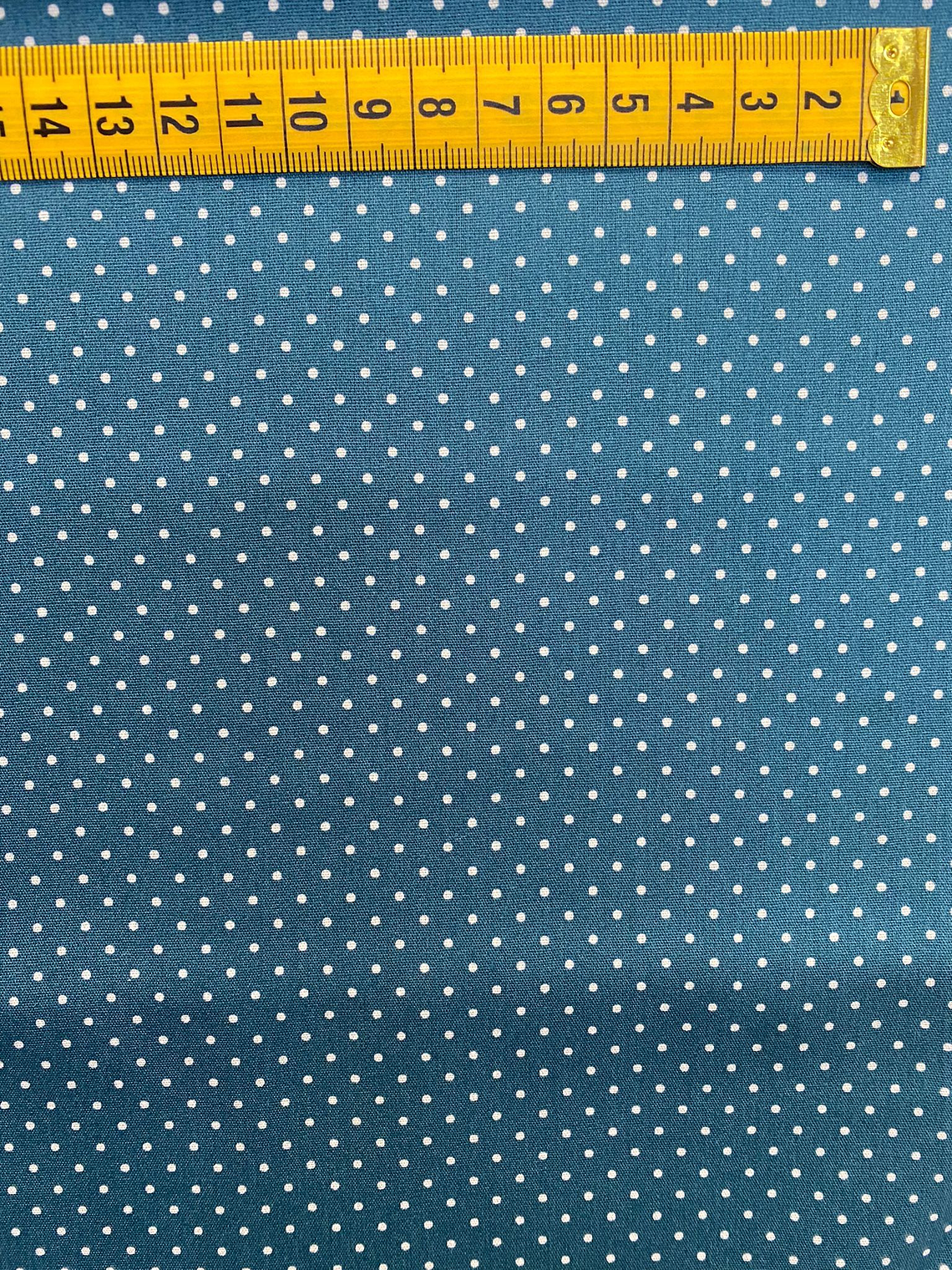 Tecido Azul Petróleo Com Pintinhas 1