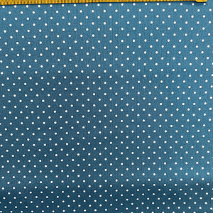 Tecido Azul Petróleo Com Pintinhas