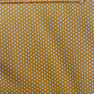 Tecido Amarelo Ocre Com Estrelinhas 