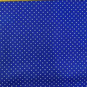 Tecido Azul Ultramar Com Pintinhas