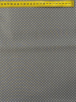 Tecido Cinzento Escuro Com Pintinhas