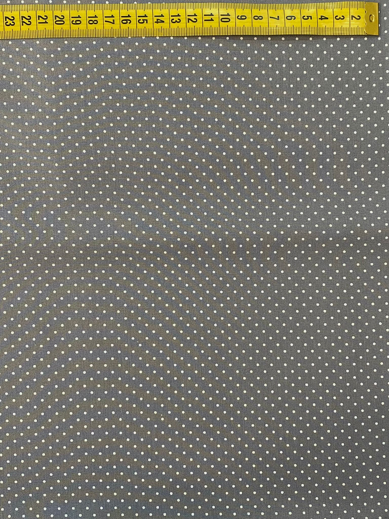 Tecido Cinzento Escuro Com Pintinhas 1