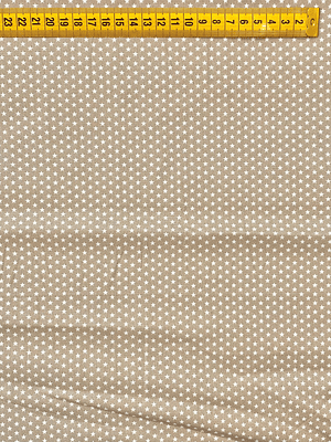 Tecido Bege Com Estrelinhas
