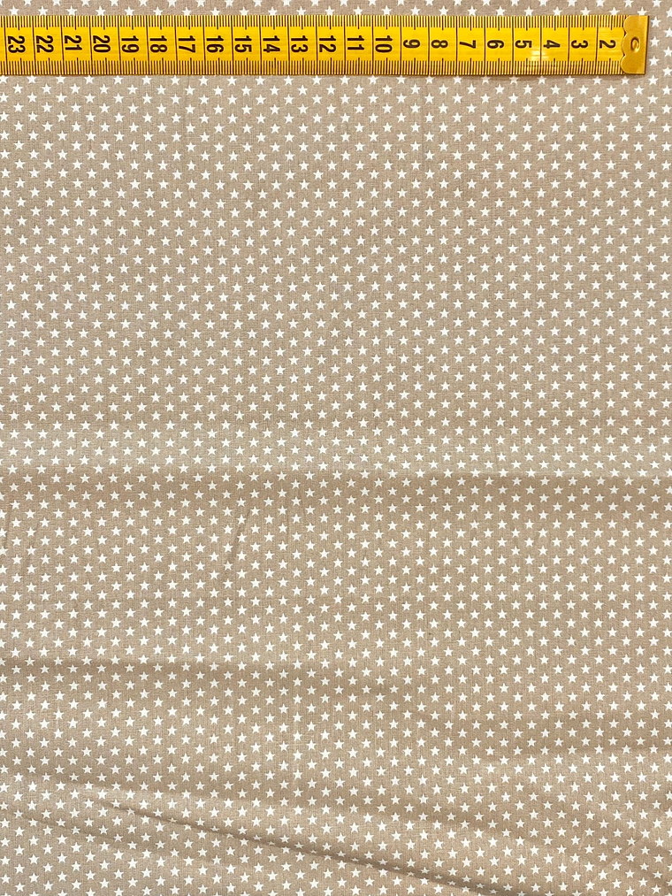 Tecido Bege Com Estrelinhas 1