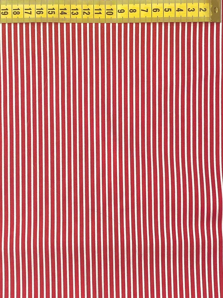 Tecido Listrado Vermelho   1