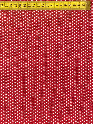 Tecido Vermelho Com Estrelinhas