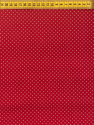 Tecido Vermelho Com Pintinhas 