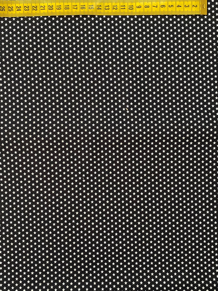 Tecido Preto Com Estrelinhas  1