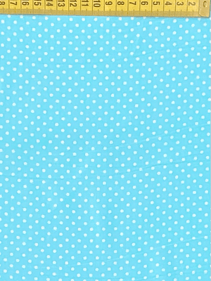 Tecido Azul Bebê Com Bolinhas 