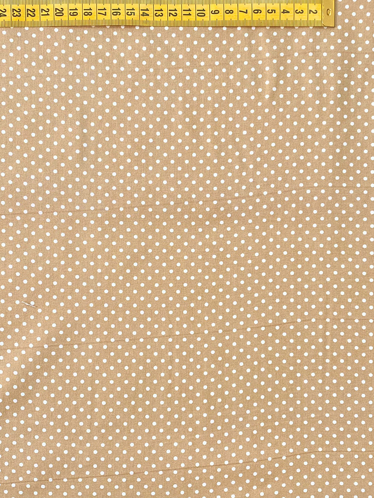 Tecido Creme Com Bolinhas  1