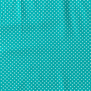 Tecido Azul Turquesa Com Bolinhas