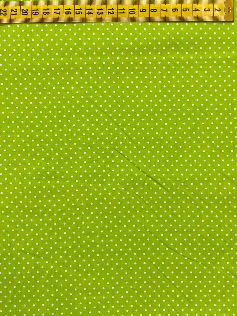 Tecido Verde Alface Com Pintinhas 1