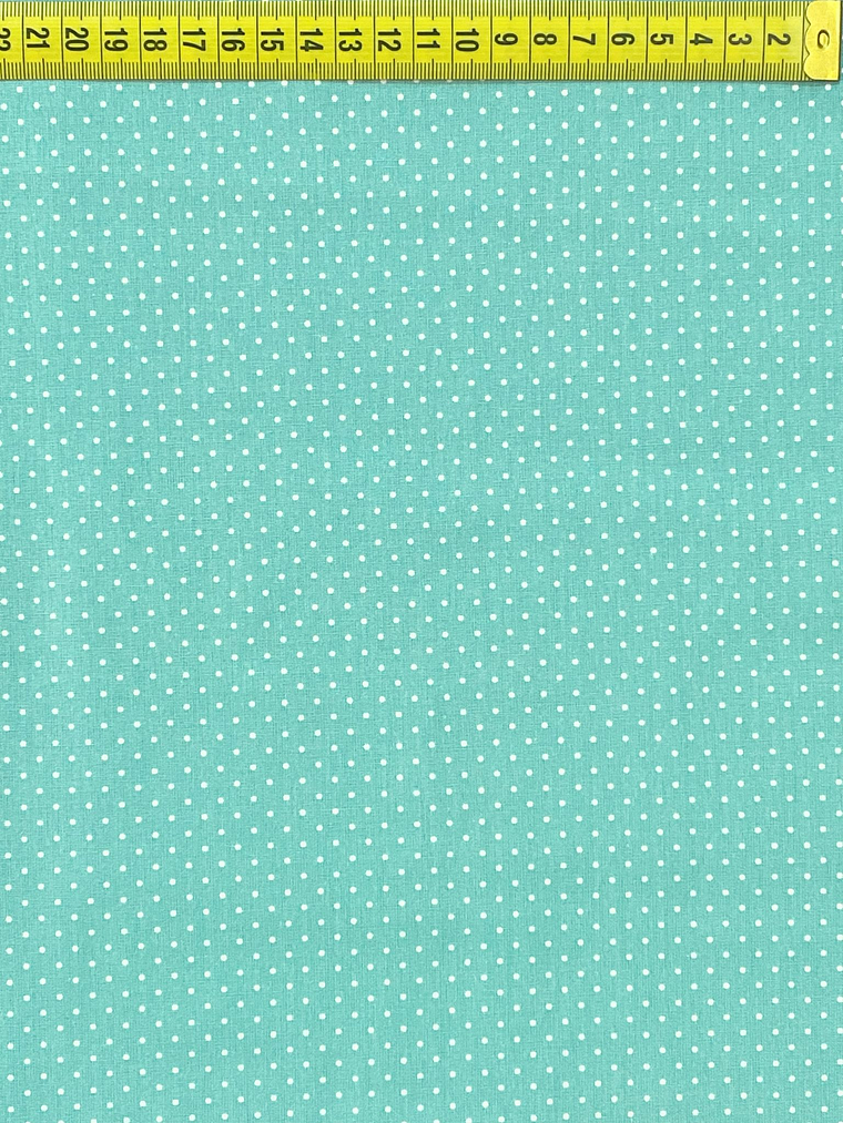 Tecido Verde Mar Com Pintinhas  1