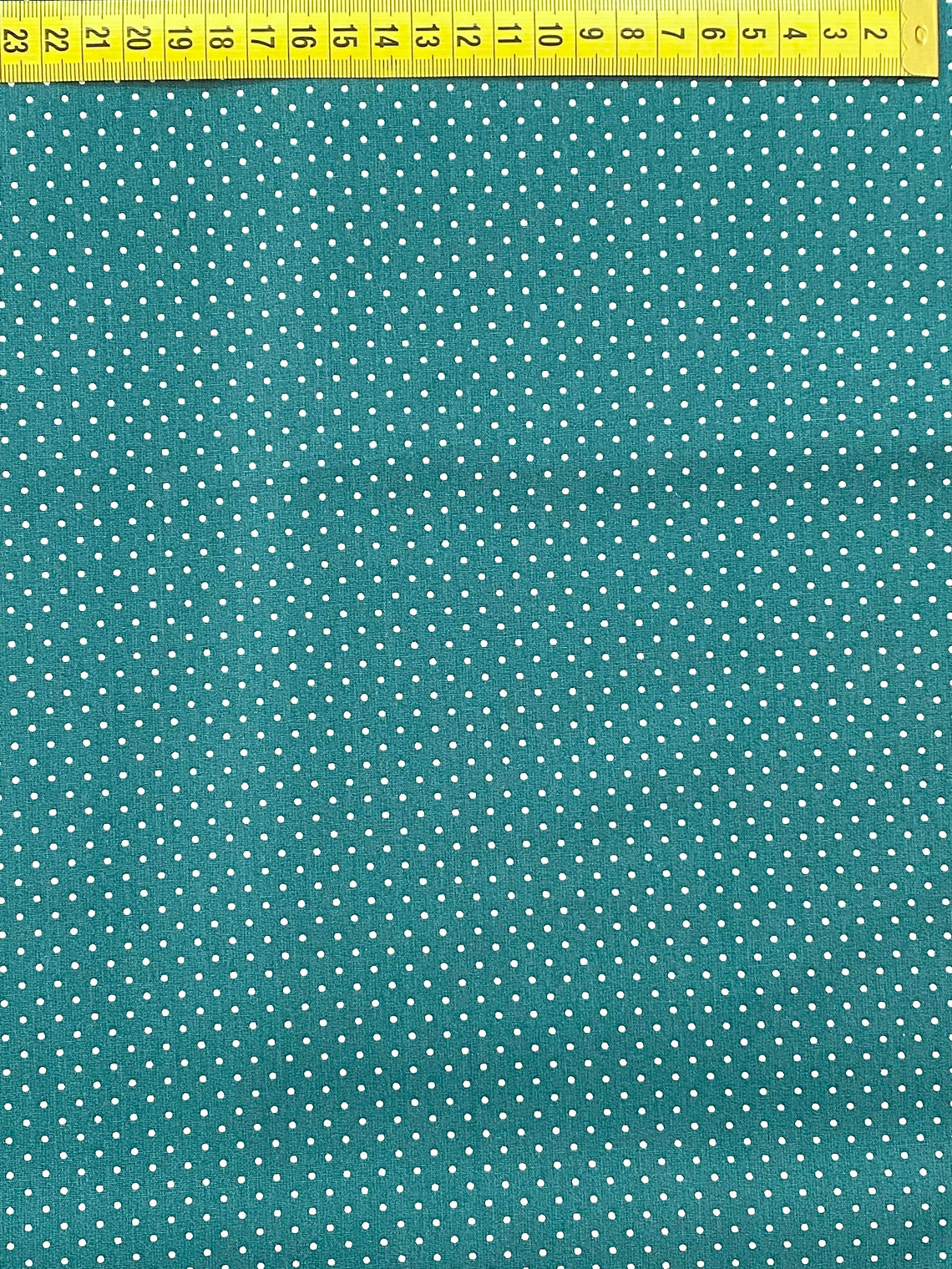 Tecido Verde Petróleo Com Pintinhas   1