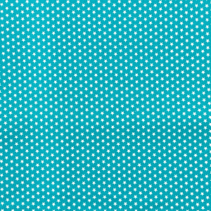 Tecido Azul Turquesa Com Estrelinhas 