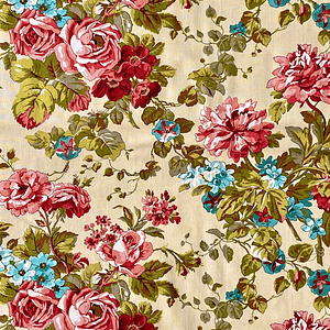 Tecido Com fundo Amarelo Com Rosas