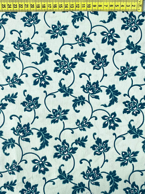 Tecido Azul Bebê Com Flores 