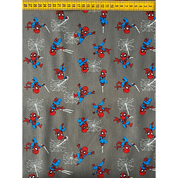 Tecido Do Homem Aranha Com Fundo Cinza 