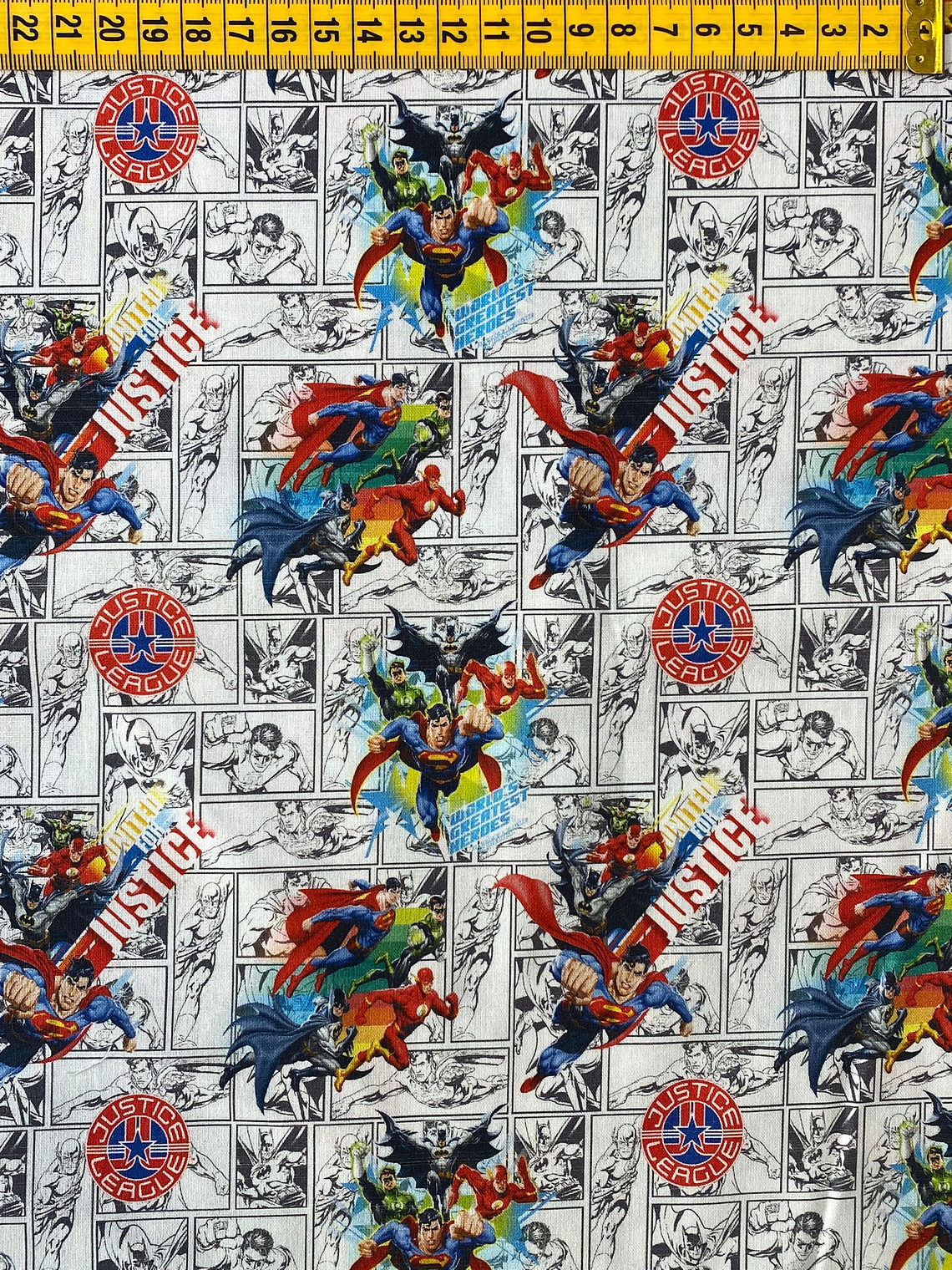 Tecido Da Liga Da Justiça Estilo Banda Desenhada 1