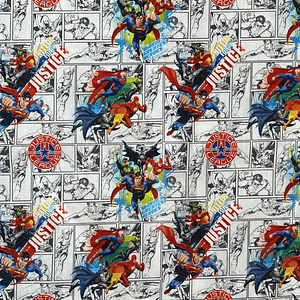 Tecido Da Liga Da Justiça Estilo Banda Desenhada