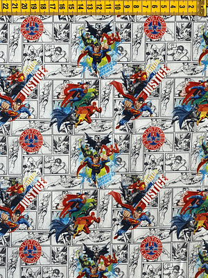 Tecido Da Liga Da Justiça Estilo Banda Desenhada