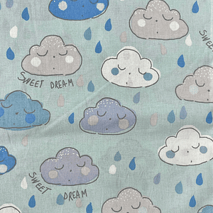 Tecido Com Nuvens 