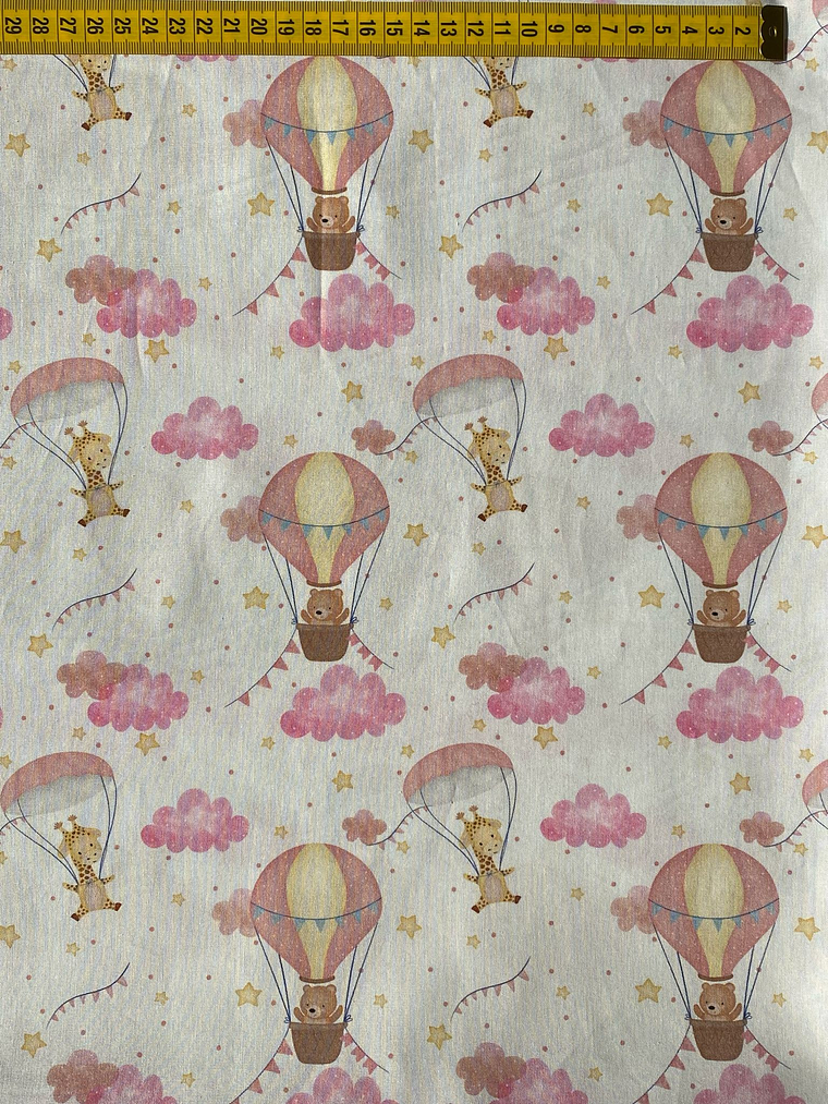 Tecido De Animais Com Nuvens  1