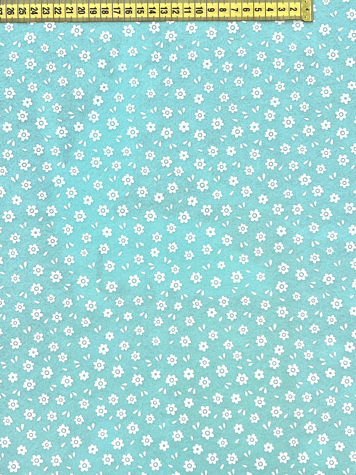 Feltro Azul Água Com Flores  1