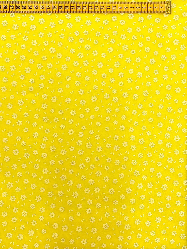 Feltro Amarelo Sol Com Flores  1