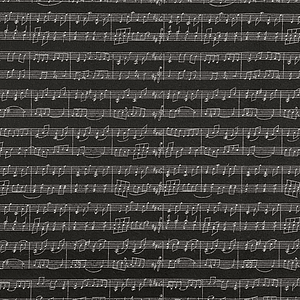 Feltro Preto Com Pautas De Musica 