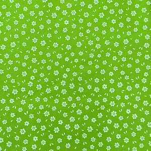 Feltro Verde Alface Com Flores