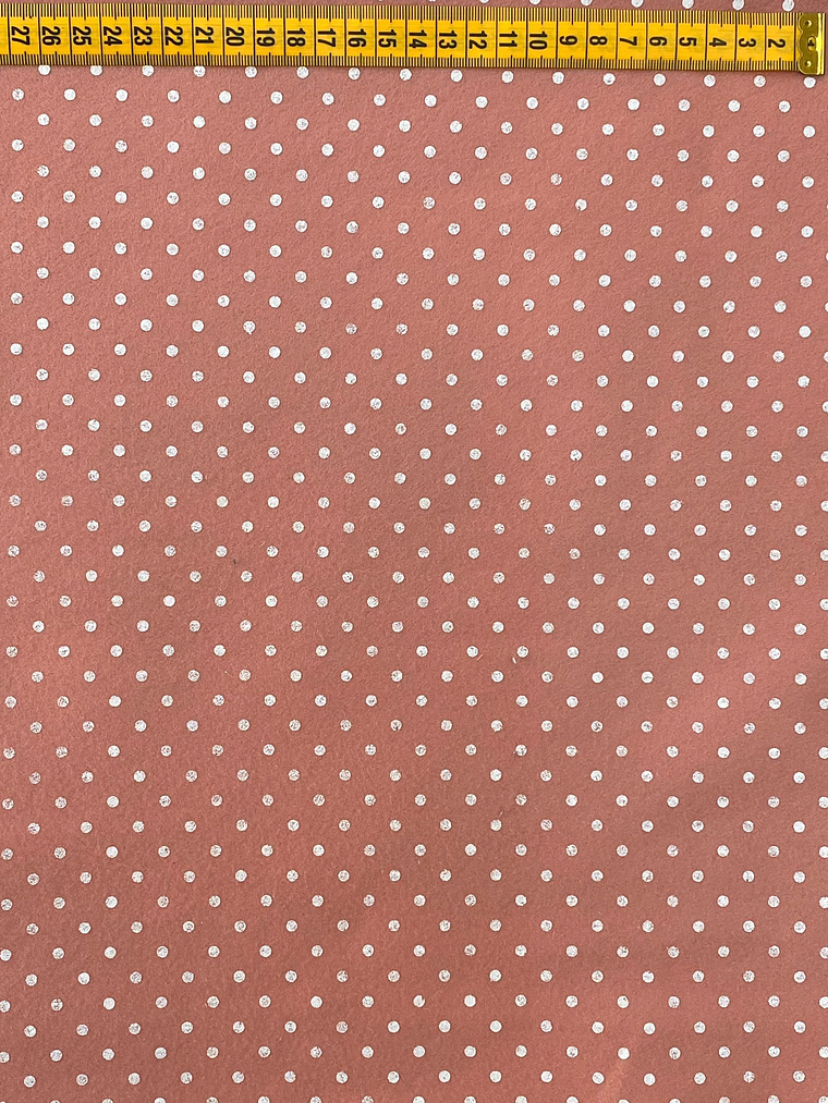 Feltro Rosa Velho Com Bolinhas  1