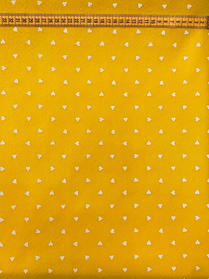 Feltro Amarelo Sol Com Corações