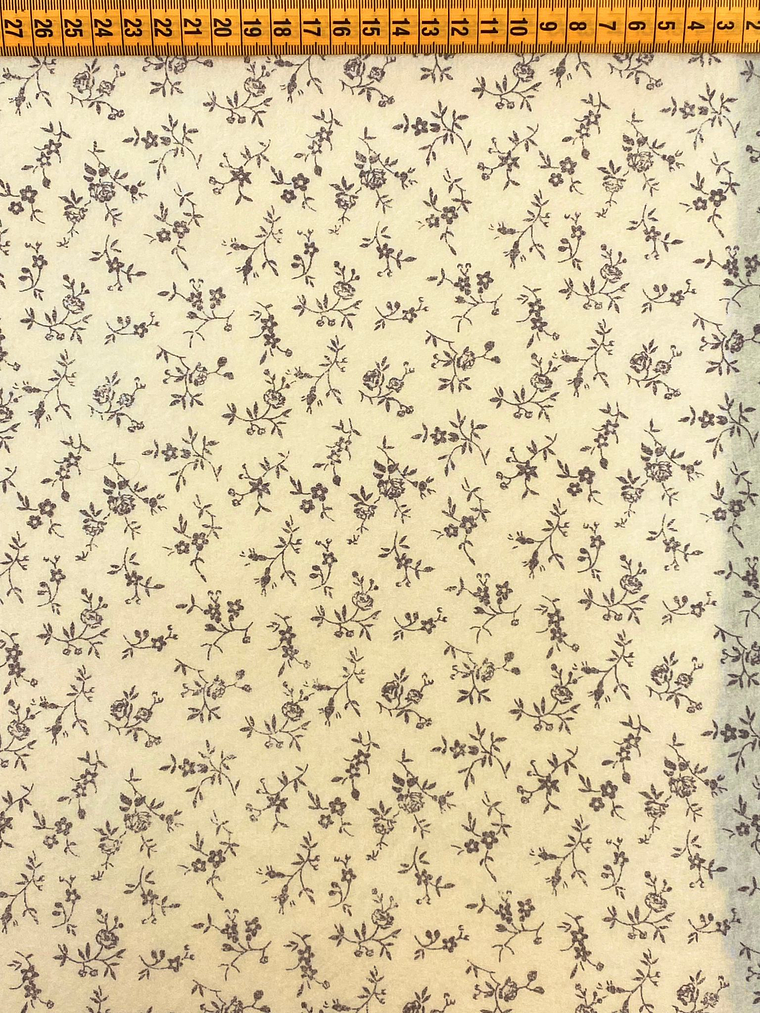 Feltro Cor De Marfim Com Ramagens  1