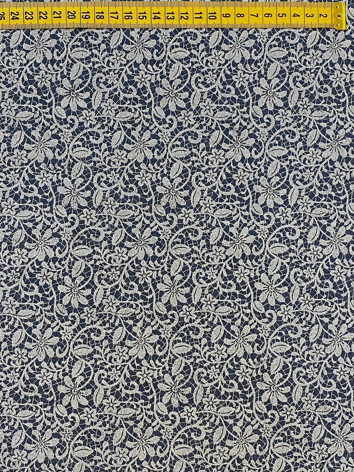 Feltro Azul Escuro Com Renda  1