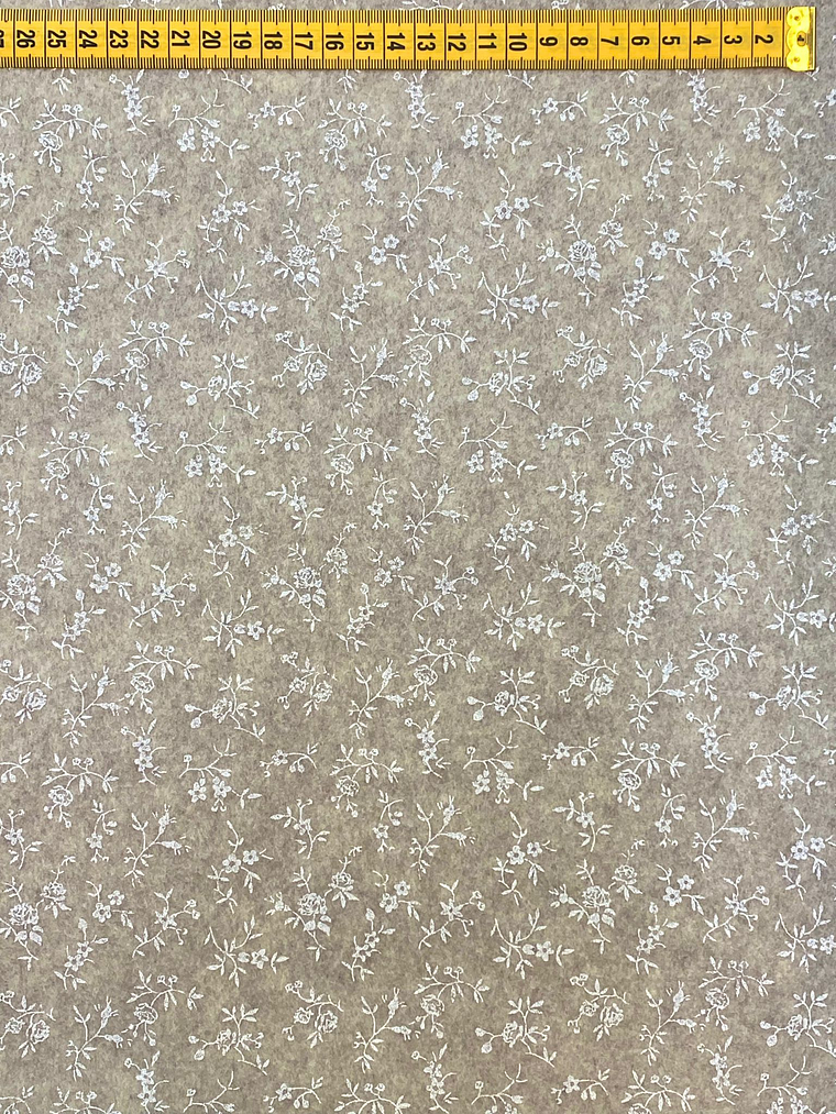 Feltro Bege Com Ramagens  1