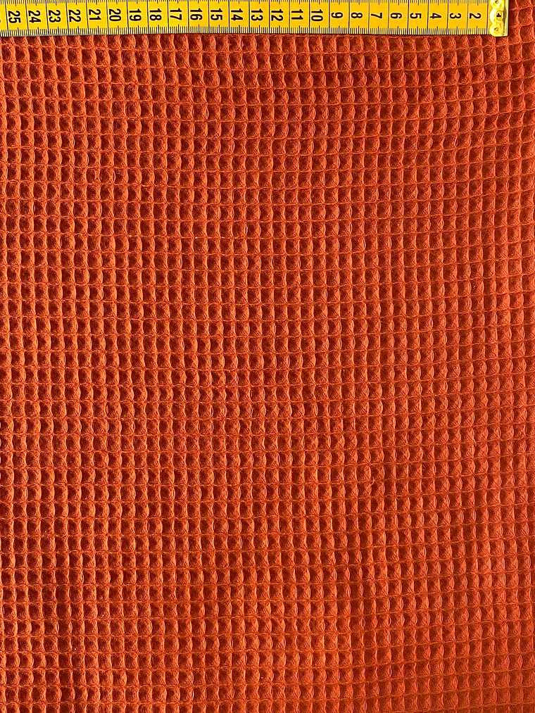 Tecido Waffle Terra Cota 1