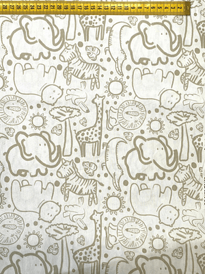 Tecido Com animais 3