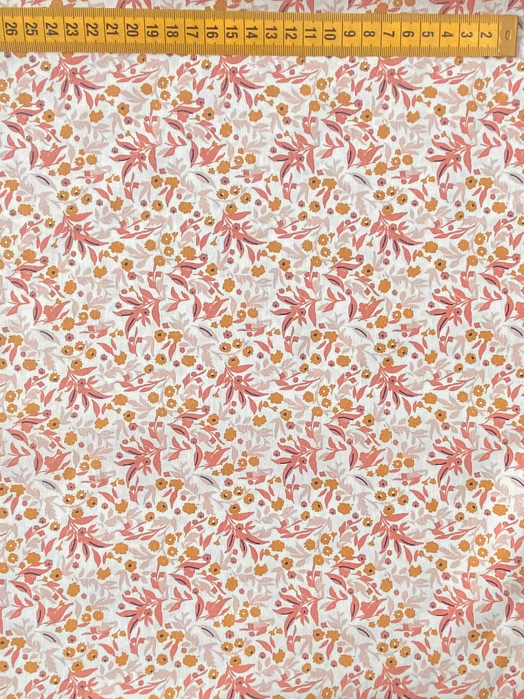 Tecido Floral Com Ramagens  1