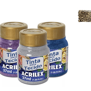 TINTA TECIDO GLITTER OURO 