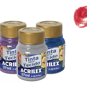 TINTA TECIDO GLITTER VERMELHO